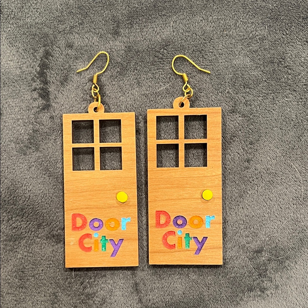 Door City Wooden Earrings - The Rehearsal